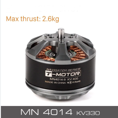 T-MOTOR MN4014 KV330 brushless motor — max thrust 2.6 kg